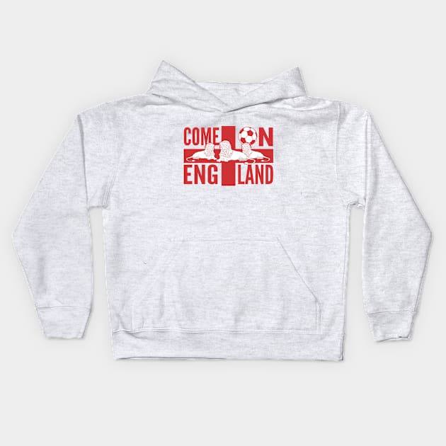 England Football Fan Kids Hoodie by atomguy